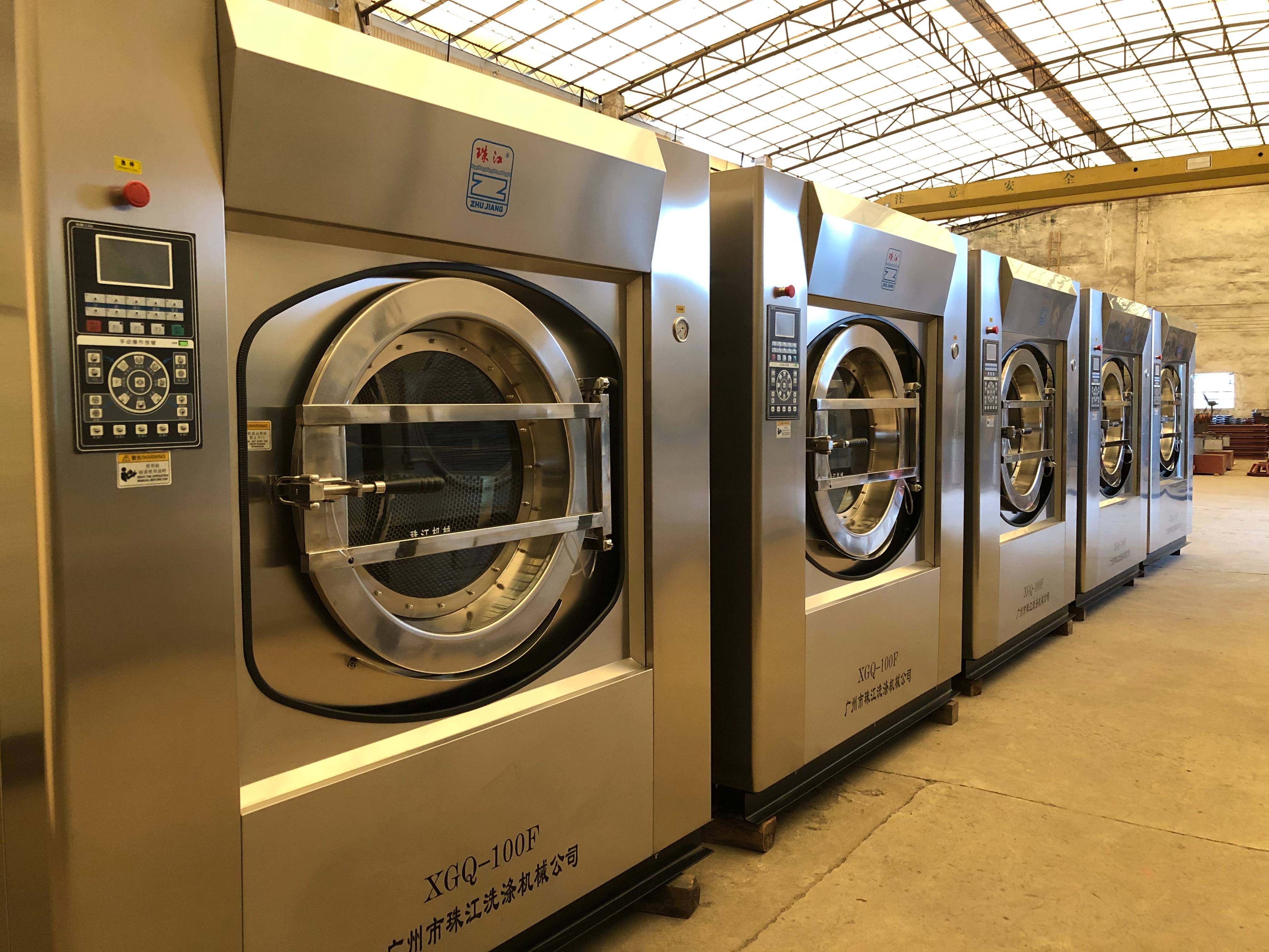 采購滿足100公斤布草清潔需求洗脫一體機自動案例