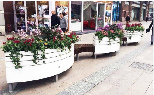 花園小徑公園廣場(chǎng)PVC花箱